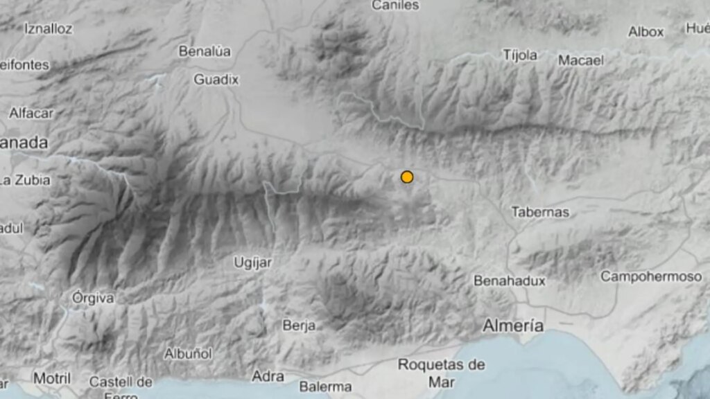 Registrado un terremoto de magnitud 2,7 en Almería