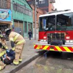 Bomberos de Chapinero evacuan la Universidad Manuela Beltán