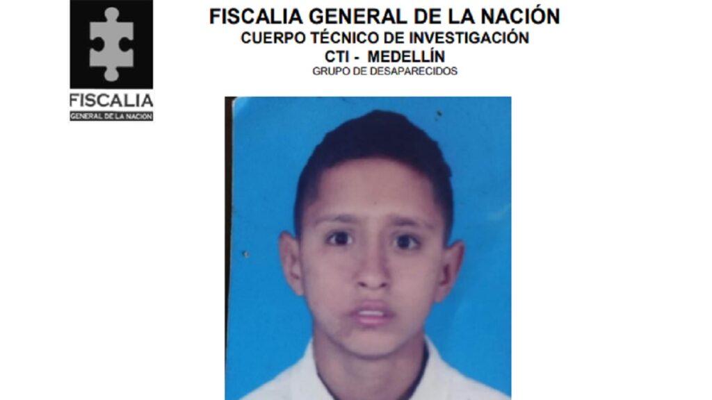 Reportan a otro menor de edad desaparecido en Medellín Reportan a otro menor de edad desaparecido en Medellín