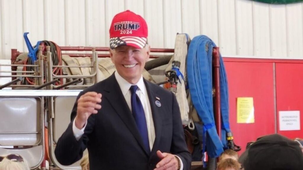 Joe Biden luce una gorra de Donald Trump en un acto conmemorativo del 11-S en Pensilvania