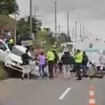 Tres heridos dejó un accidente de tránsito en la Autopista Medellín Bogotá