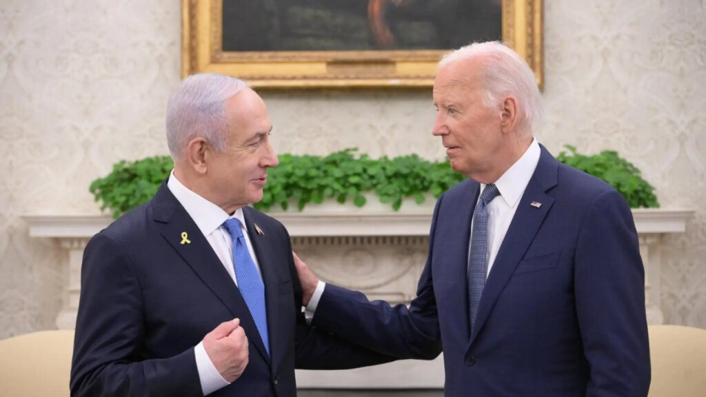 Biden y Netanyahu conversan durante 50 minutos en una llamada a la que se unió Kamala Harris