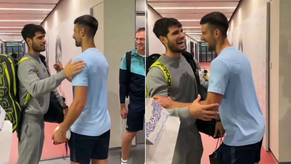 El vídeo que muestra la buena química entre Alcaraz y Djokovic fuera de las pistas: "¿Dónde os metéis, que no se os ve?" El vídeo que muestra la buena química entre Alcaraz y Djokovic fuera de las pistas: "¿Dónde os metéis, que no se os ve?"