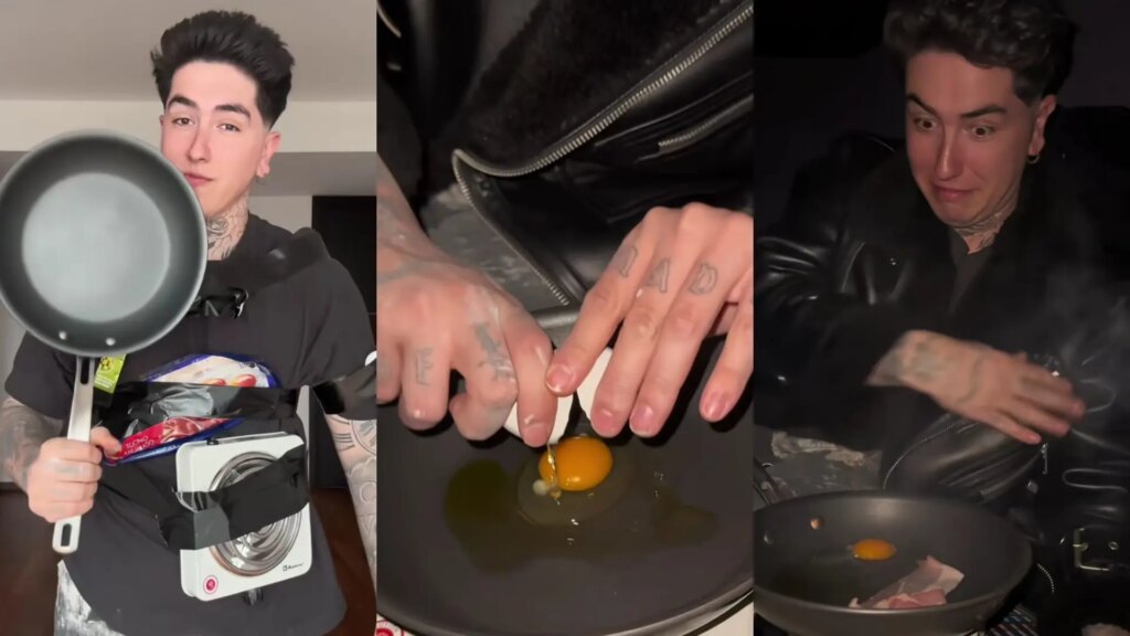 Un ‘tiktoker’ lleva al extremo la decisión de entrar comida en el cine y cocina unos huevos con bacon en plena sala Un ‘tiktoker’ lleva al extremo la decisión de entrar comida en el cine y cocina unos huevos con bacon en plena sala