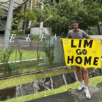Una pareja española, retenida en Singapur durante su luna de miel por protestar contra Peter Lim delante de su casa