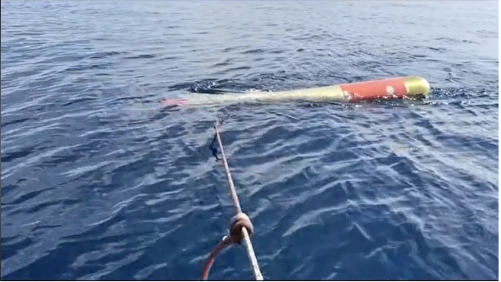 Unos pescadores encuentran un torpedo de la Armada a la deriva cerca de la isla de Tabarca Unos pescadores encuentran un torpedo de la Armada a la deriva cerca de la isla de Tabarca