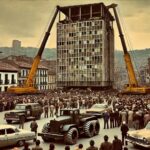 El día que Bogotá empujó para mover un edificio de 8 pisos