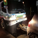 Gran congestión por accidente en importante salida de Bogotá
