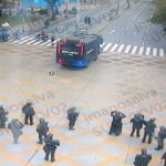 Encapuchados bloquearon las afueras de la Universidad de Antioquia