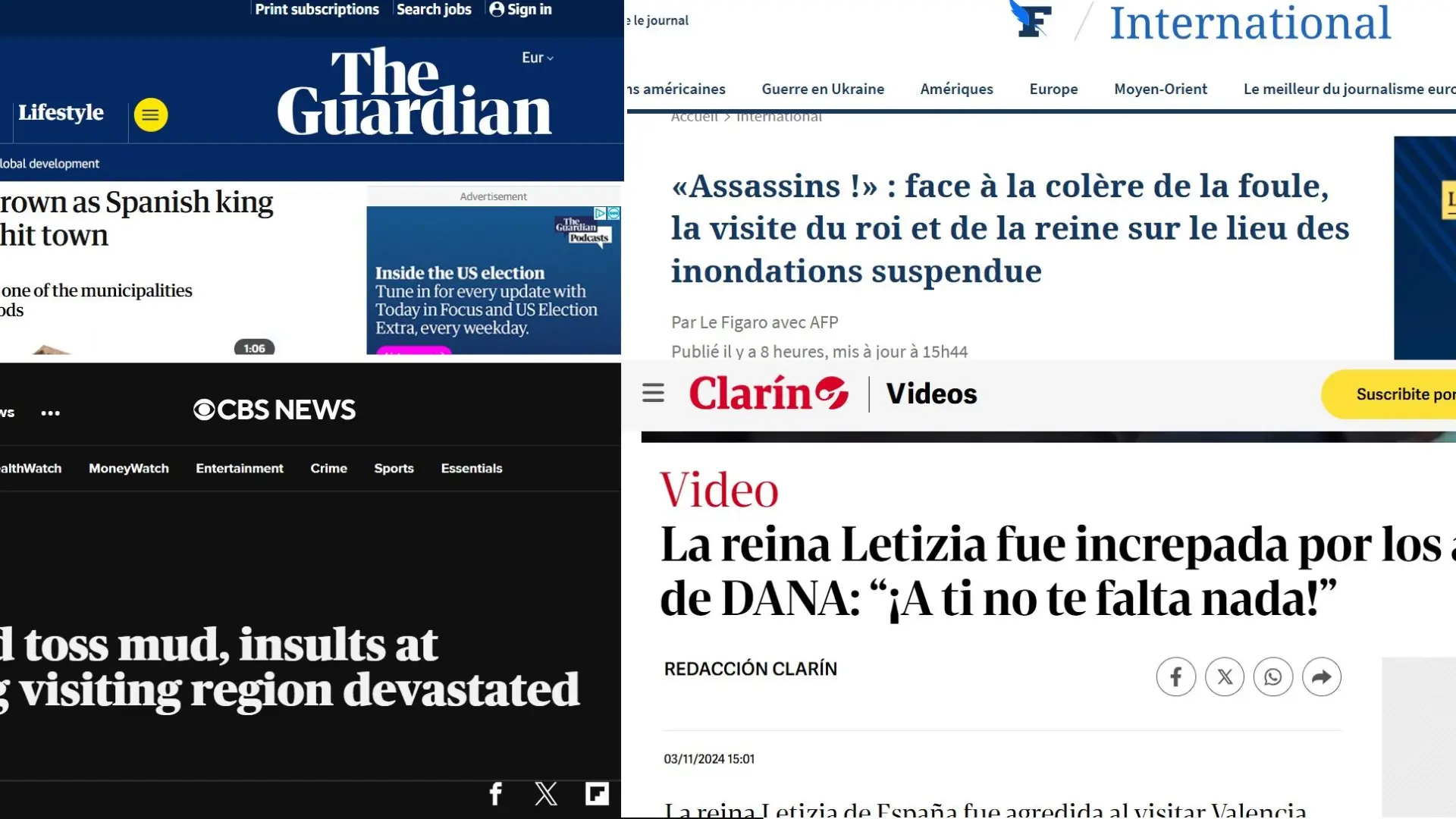 «Barro e insultos contra los reyes de España» «Barro e insultos contra los reyes de España»