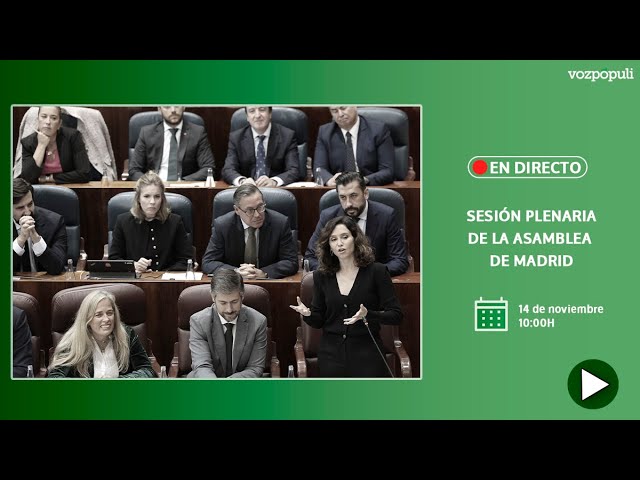 ESPANA | Sigue la intervención de Ayuso en el pleno de la Asamblea de Madrid