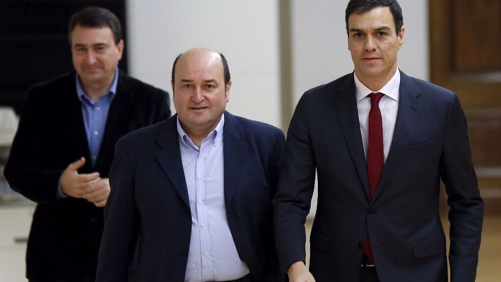 El PNV arranca a Sánchez negociar su fiscalidad con EEUU y Bruselas a espaldas de España El PNV arranca a Sánchez negociar su fiscalidad con EEUU y Bruselas a espaldas de España