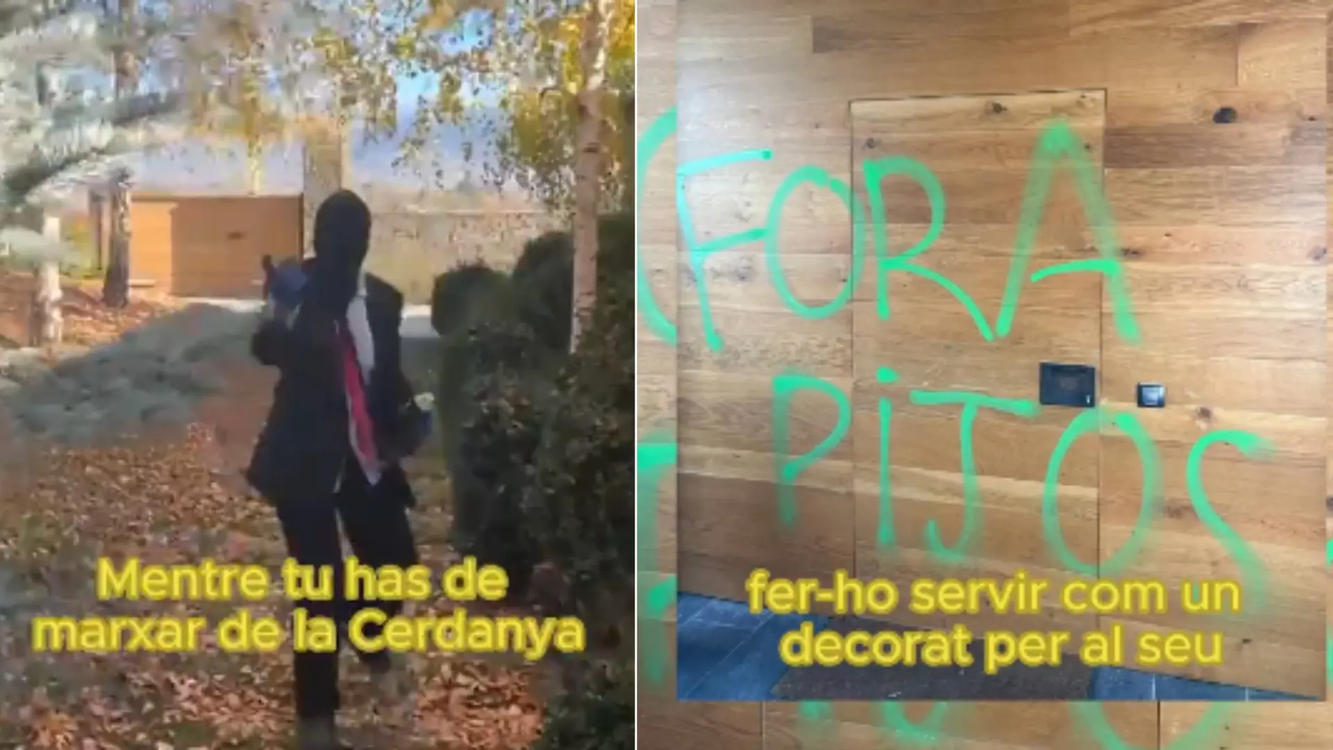 El chalet de Gerard Piqué en la Cerdanya, asaltado por las juventudes de la CUP: «Fuera pijos»