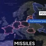 La televisión rusa muestra los países que serían atacados en una hipotética respuesta contra Europa por la guerra de Ucrania
