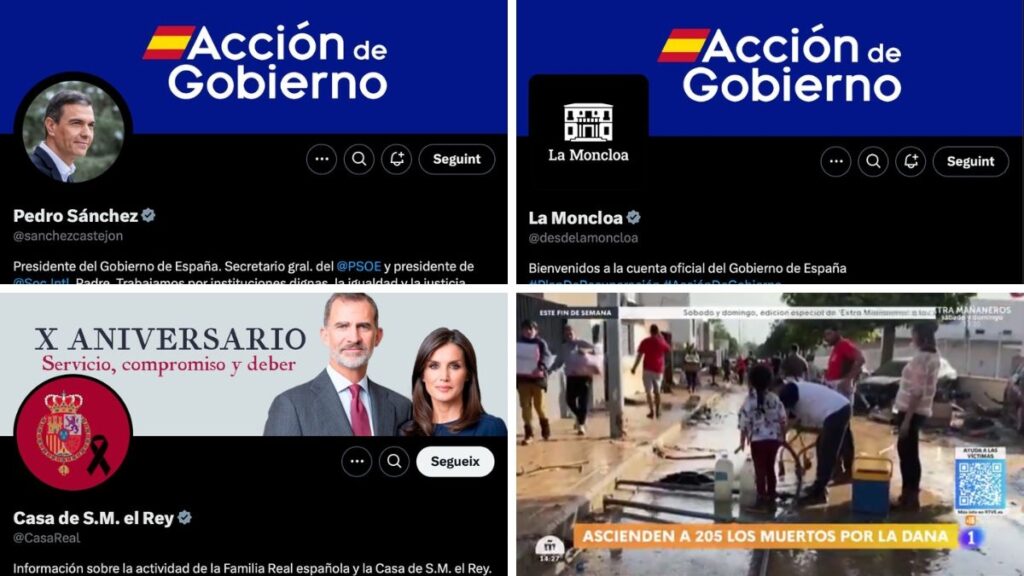 Moncloa, Sánchez y RTVE no lucen el crespón negro pese al duelo oficial por las víctimas de la Dana Moncloa, Sánchez y RTVE no lucen el crespón negro pese al duelo oficial por las víctimas de la Dana