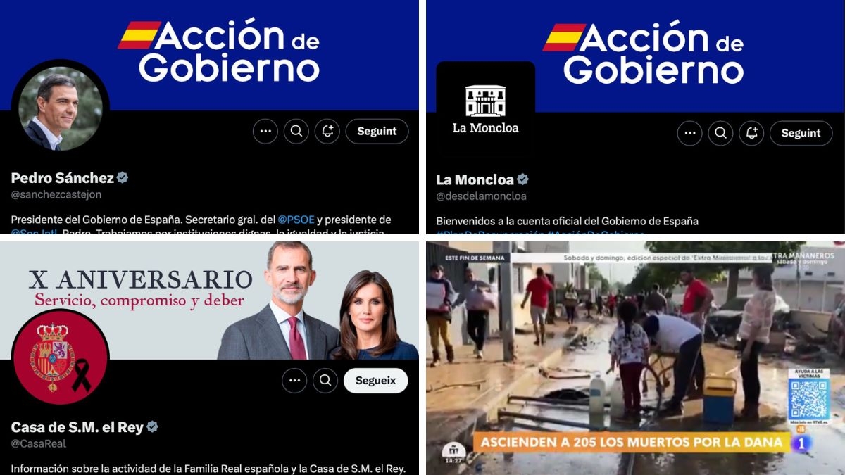 Moncloa, Sánchez y RTVE no lucen el crespón negro pese al duelo oficial por las víctimas de la Dana