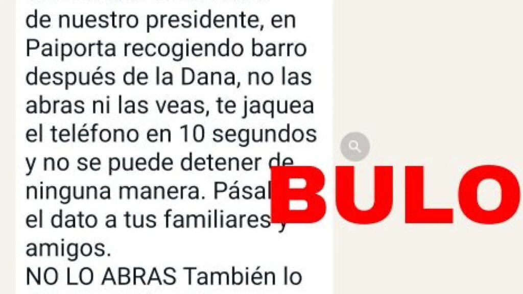 Unas fotos de Pedro Sánchez recogiendo barro en Paiporta no te ‘hackean’ el teléfono en 10 segundos