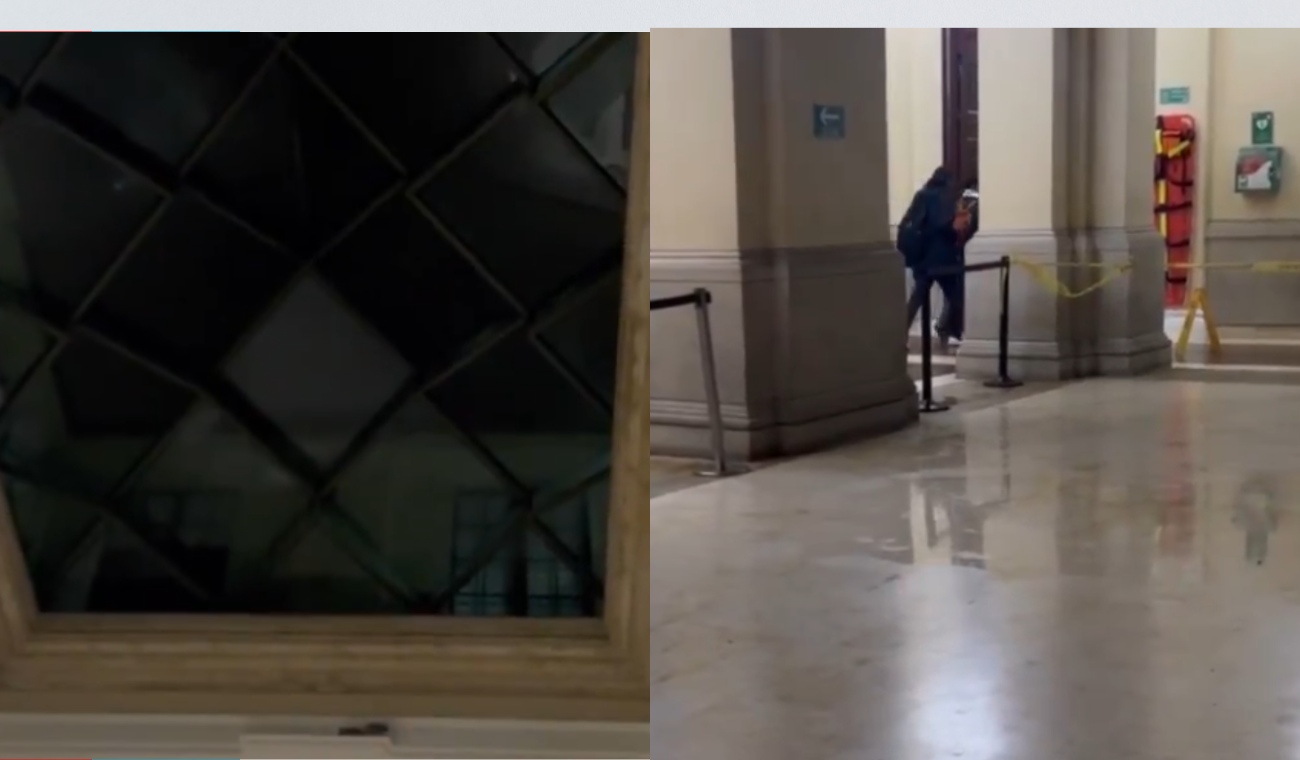 [VIDEO] La lluvia no perdona y deja al Congreso sin techo: Colapsó cubierta