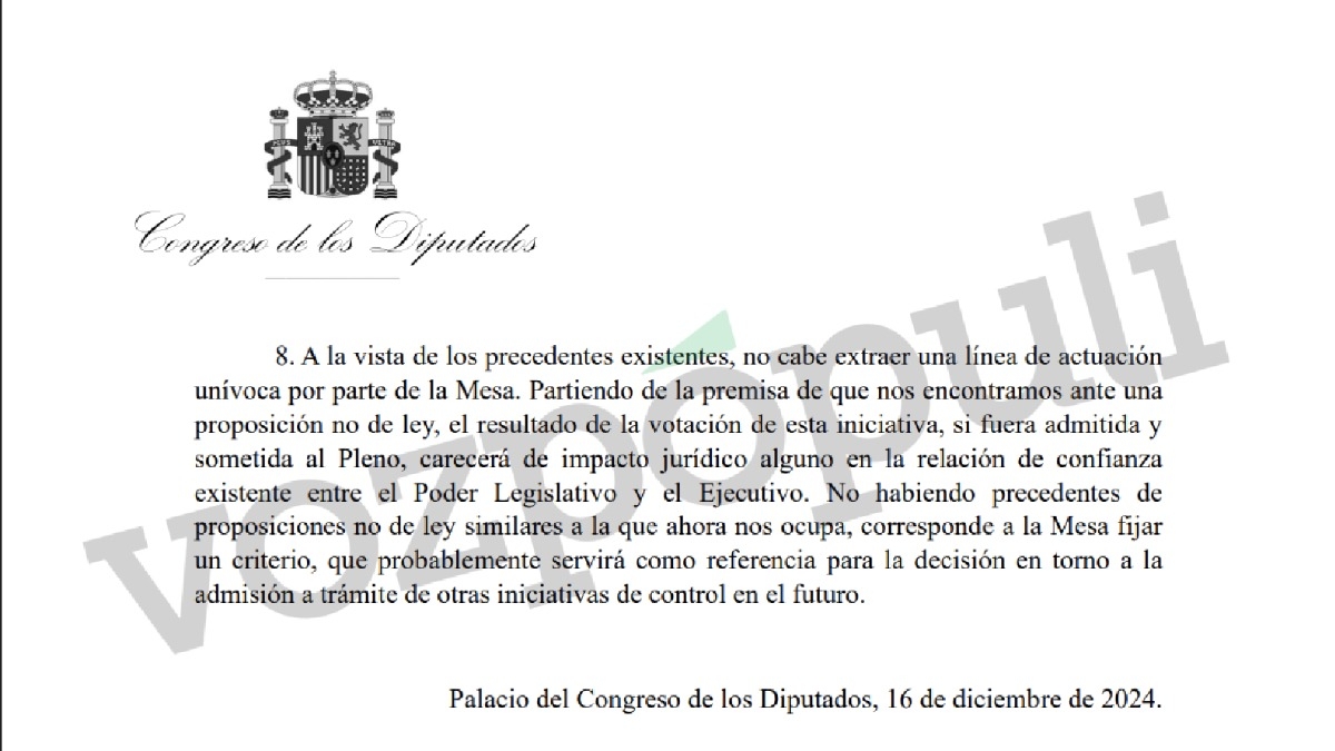 El letrado mayor del Congreso evita ‘molestar’ a Sánchez y no firma el informe que avala a la cuestión de confianza El letrado mayor del Congreso evita ‘molestar’ a Sánchez y no firma el informe que avala a la cuestión de confianza