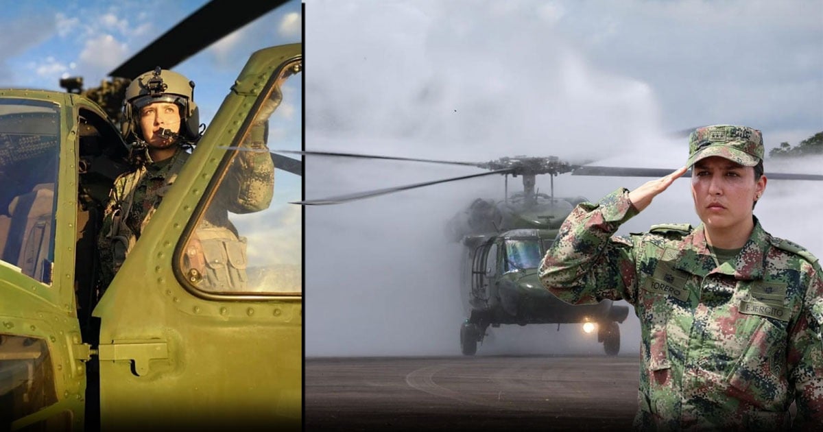 Ella es la capitán Forero, la primera mujer del Ejército en pilotear un Black Hawk