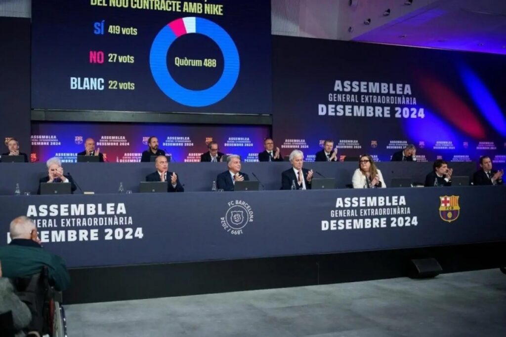 La Asamblea General Extraordinaria del Barça da el ‘sí’ al acuerdo con Nike