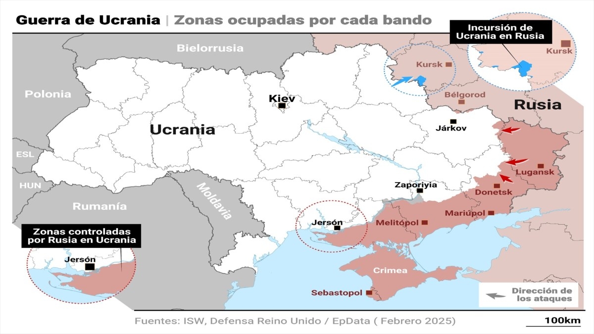 Estas son las zonas bajo control ruso en Ucrania