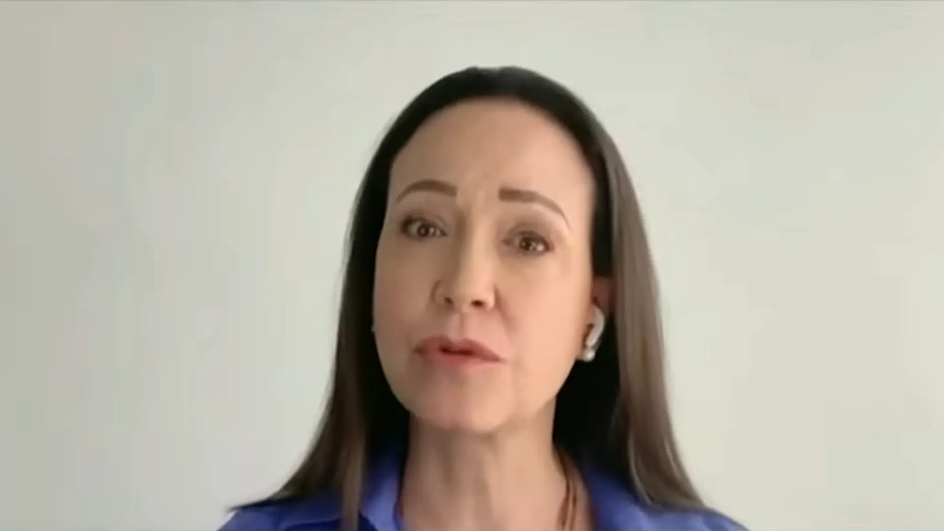 María Corina Machado pide la ayuda de Patriotas por Europa para «sacar al régimen del poder» en Venezuela María Corina Machado pide la ayuda de Patriotas por Europa para «sacar al régimen del poder» en Venezuela