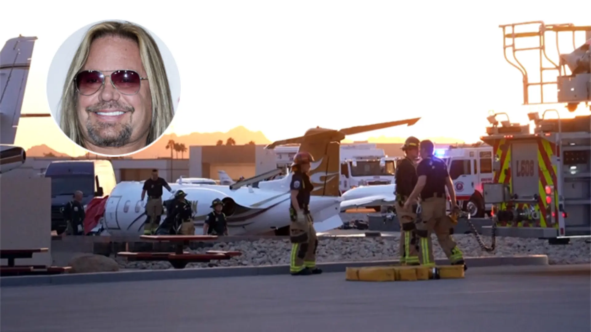 Muere una persona tras chocar el avión privado del cantante Vince Neil contra otro en el aeropuerto Muere una persona tras chocar el avión privado del cantante Vince Neil contra otro en el aeropuerto