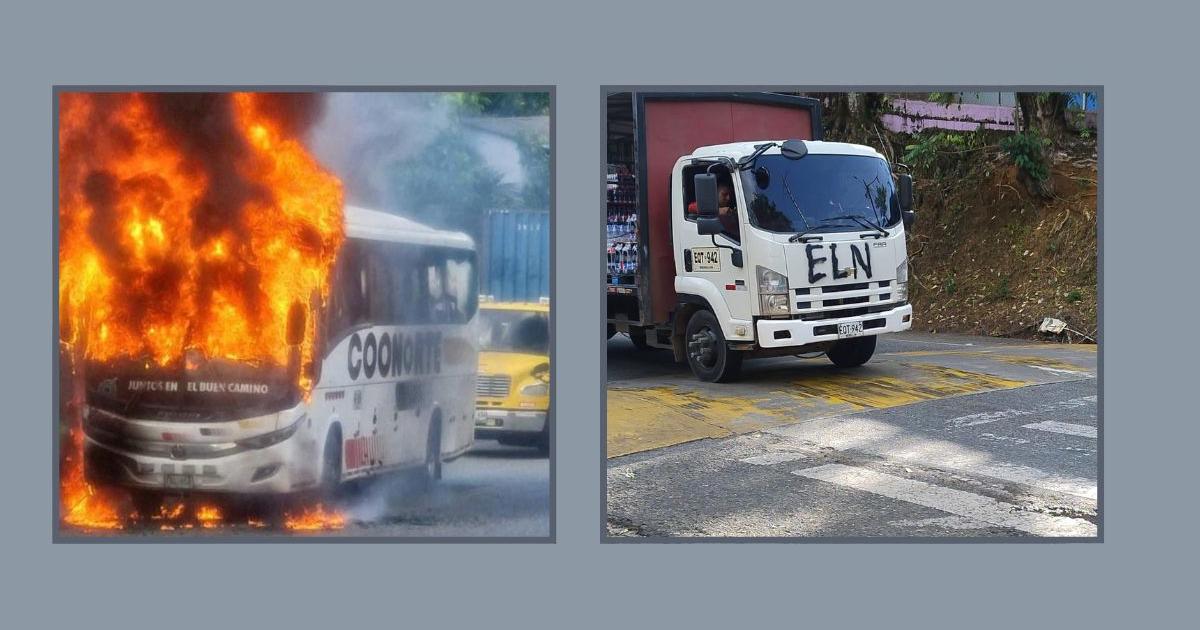 Noticias Antioquia: ELN sería el responsable de incinerar un bus