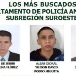 Noticias Antioquia: Revelan el cartel de los más buscados en el Suroeste