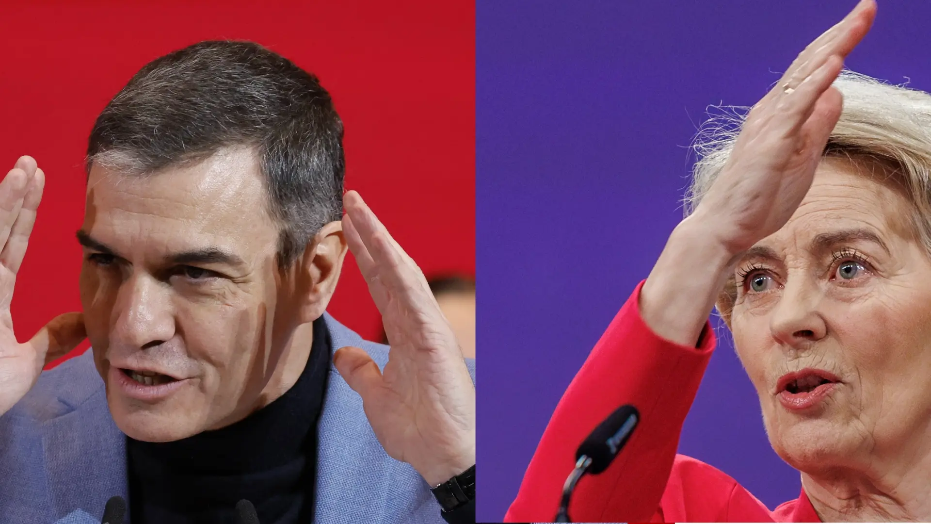 Sánchez pide rearmar ya a Europa para no «depender de otros» y Von der Leyen eleva a «más del 3%» la inversión que le exigirá Sánchez pide rearmar ya a Europa para no «depender de otros» y Von der Leyen eleva a «más del 3%» la inversión que le exigirá