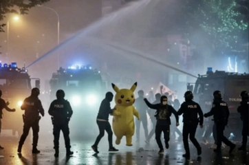 Pikachu se cuela en las manifestaciones contra Erdogan en Turquía