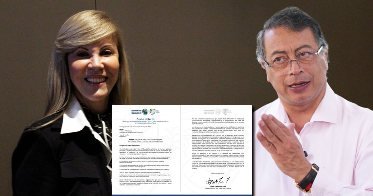 La dura carta de la Gobernadora del Valle al presidente Petro