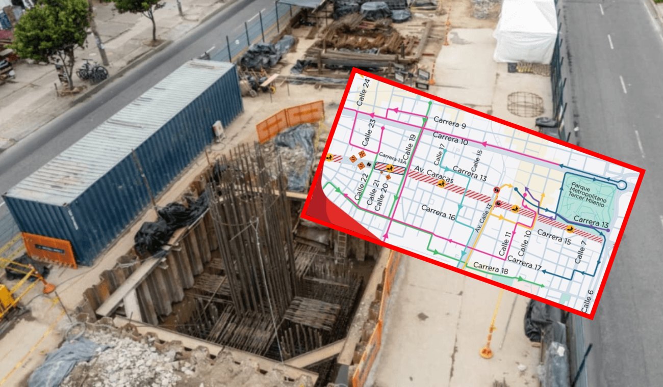 Nuevo cierre en la Av. Caracas por obras del metro: los tramos afectados