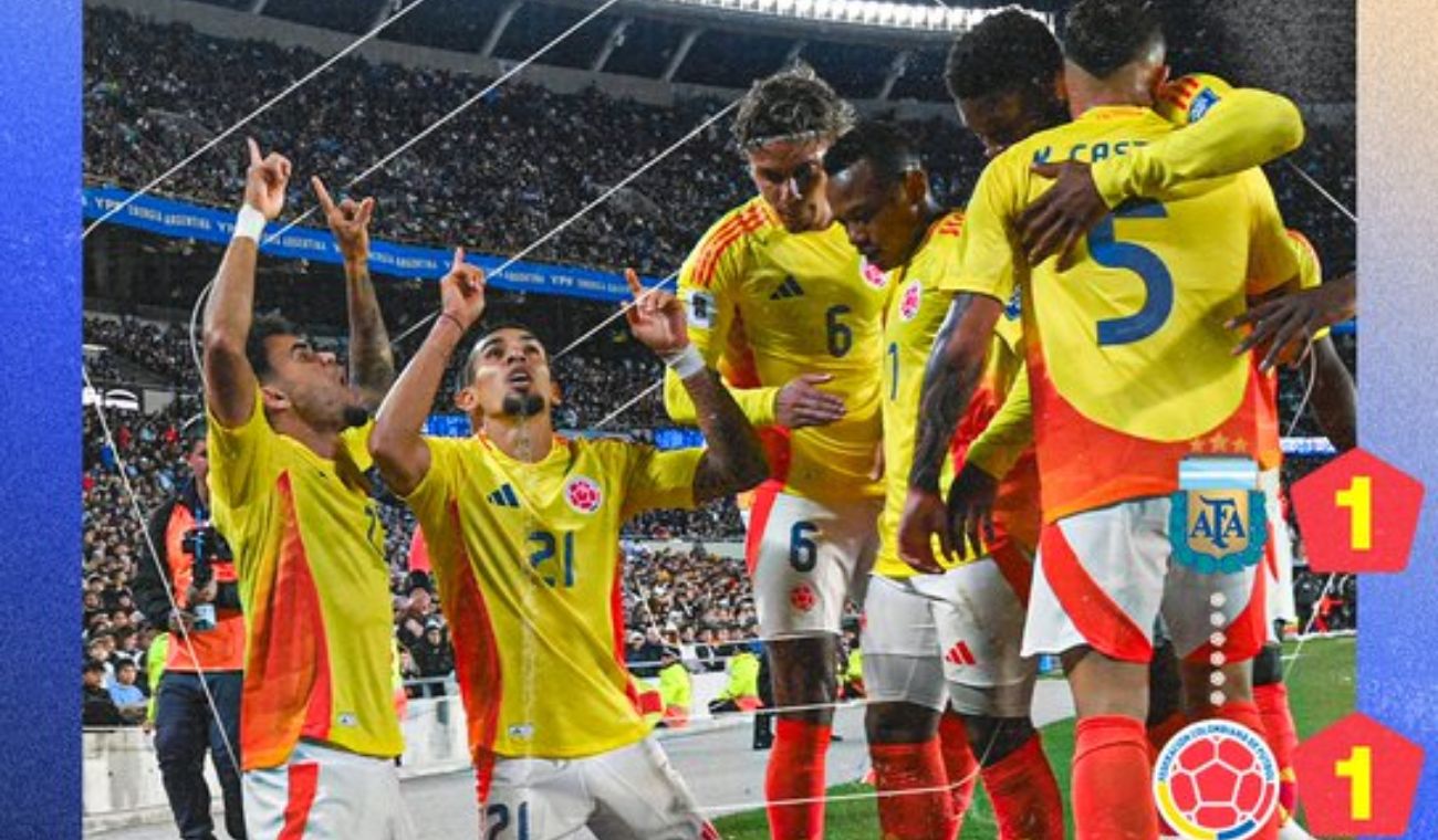 ¿En qué posición quedó Colombia con el empate ante Argentina?