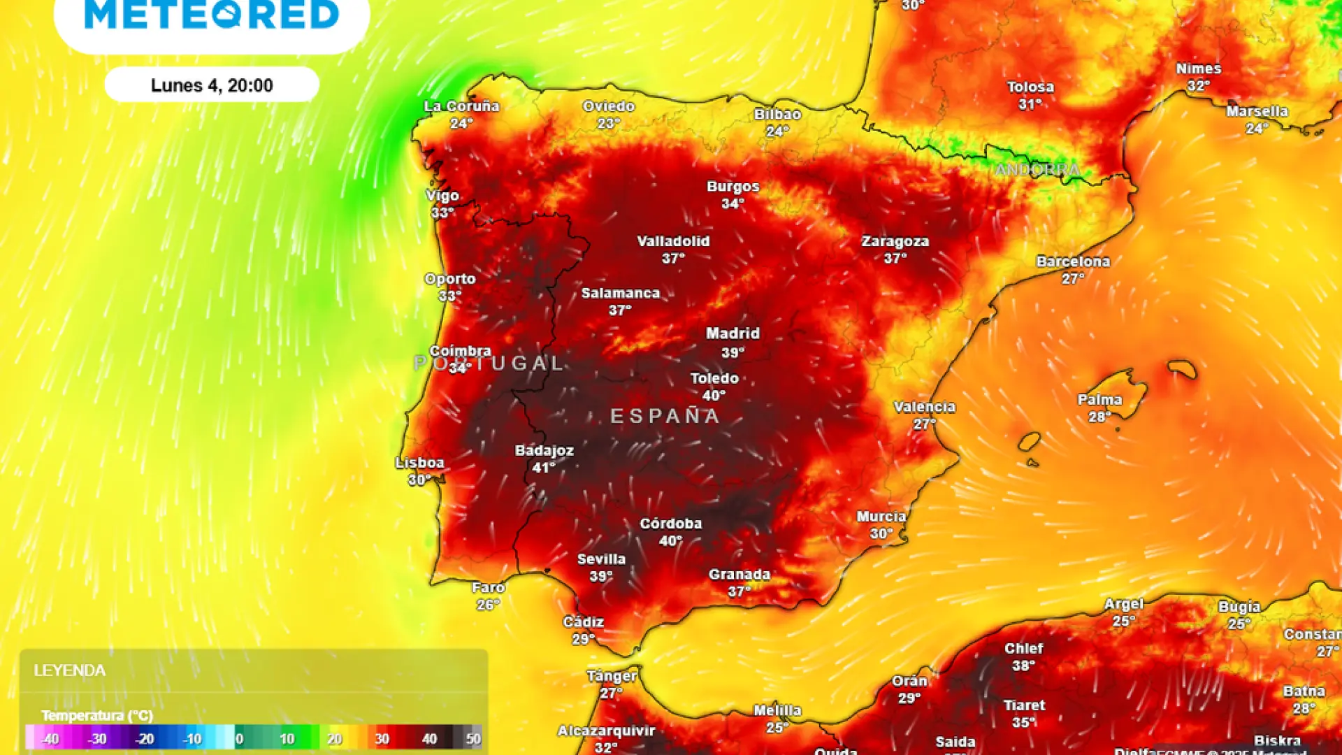 el termómetro puede superar los 40 ºC
