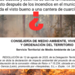 La Junta de Castilla y León aprobó la mina de Oencia (León) antes de los incendios, aunque lo anunció después