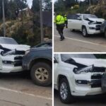Accidente en la vía Bogotá – La Calera: camionetas se fueron de frente