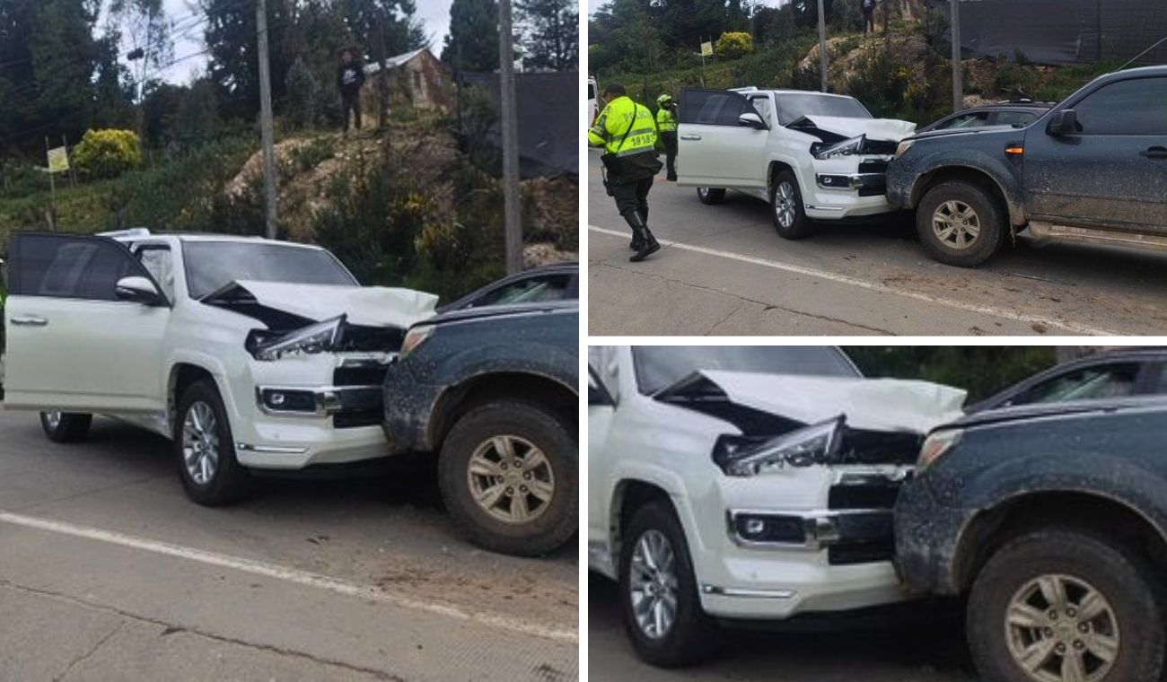 Accidente en la vía Bogotá – La Calera: camionetas se fueron de frente