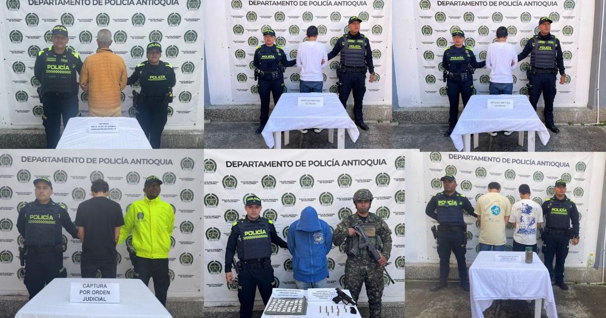 Noticias Antioquia: Capturaron en Guarne a 9 personas por varios delitos
