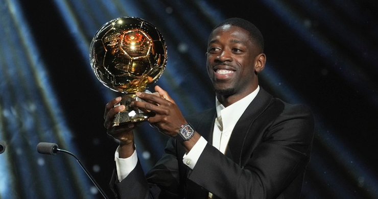 Ousmane Dembélé, del Paris Saint-Germain gana el Balón de Oro 2025