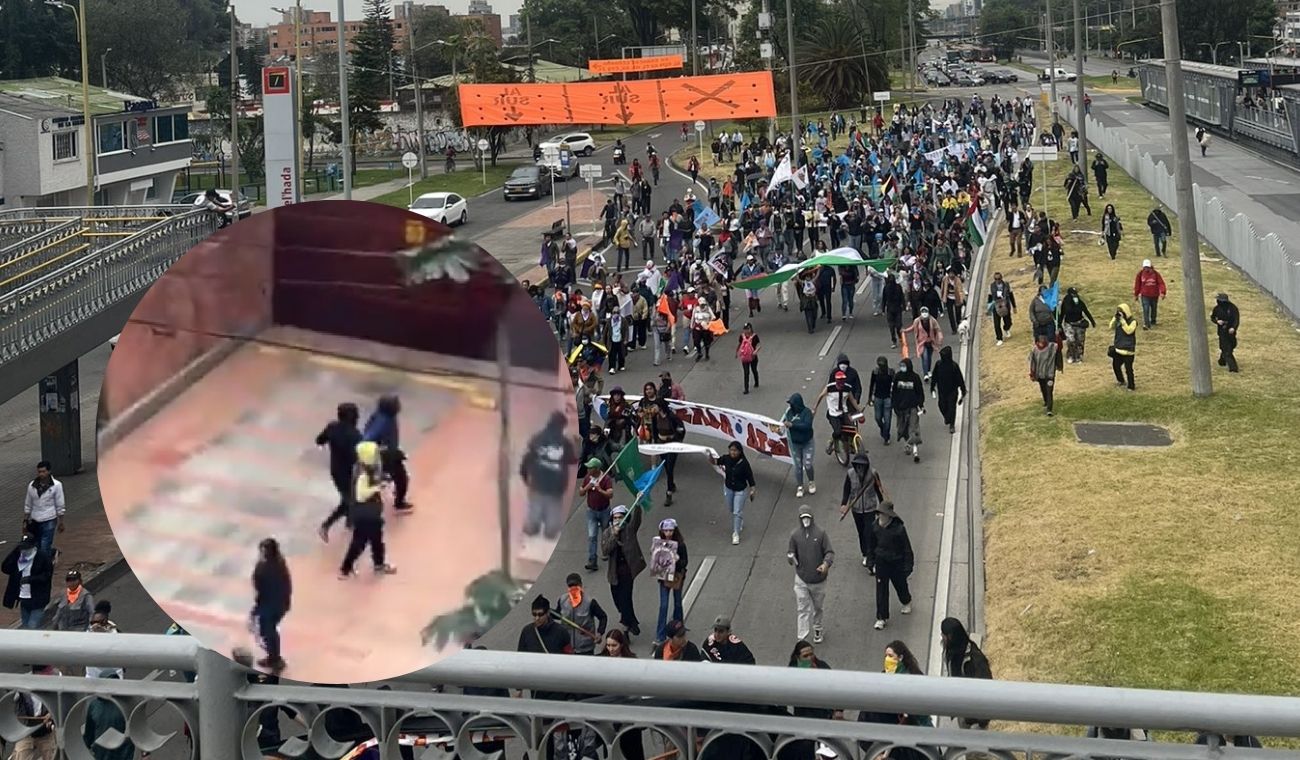 Protesta se salió de control: vandalismo en la 82 con carrera 9
