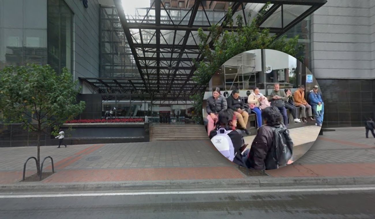 Manifestación en el centro de Bogotá: bloquearon entrada a centro comercial