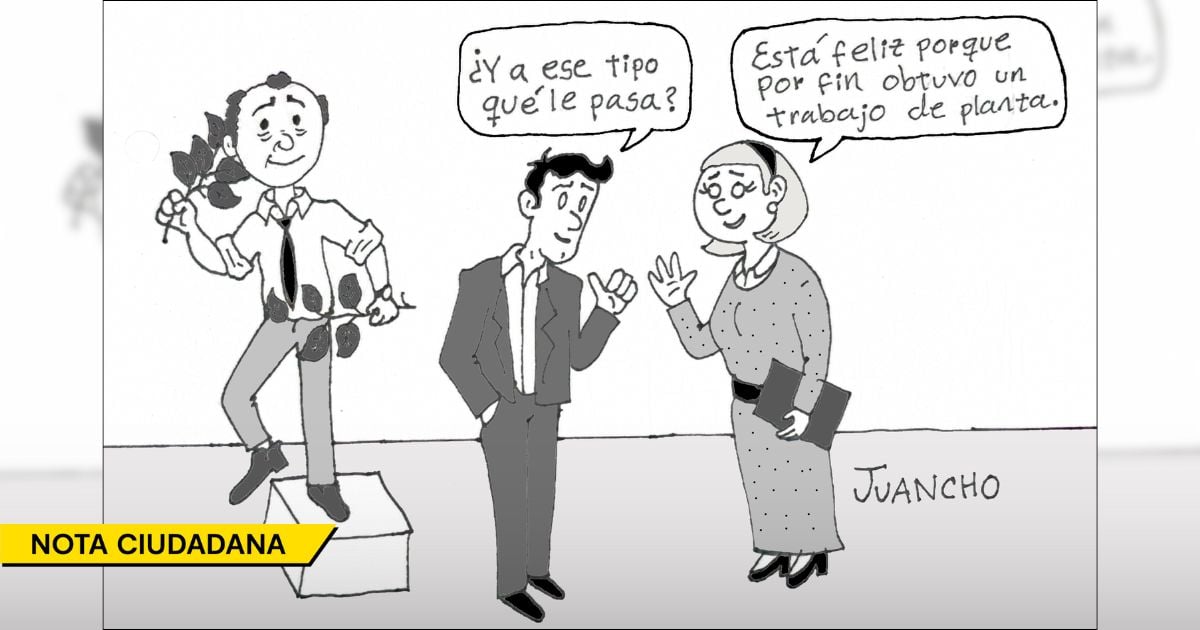Caricatura: Trabajo de planta