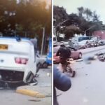 Grave accidente en la Avenida Mutis: moteros quedaron tendidos en el piso