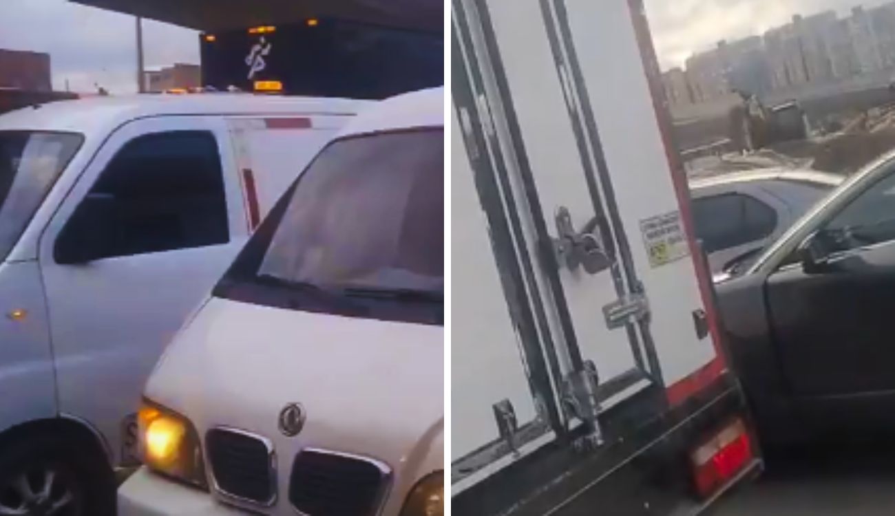 Choque múltiple en Kennedy: camión y tres camionetas bloquean la movilidad Choque múltiple en Kennedy: camión y tres camionetas bloquean la movilidad