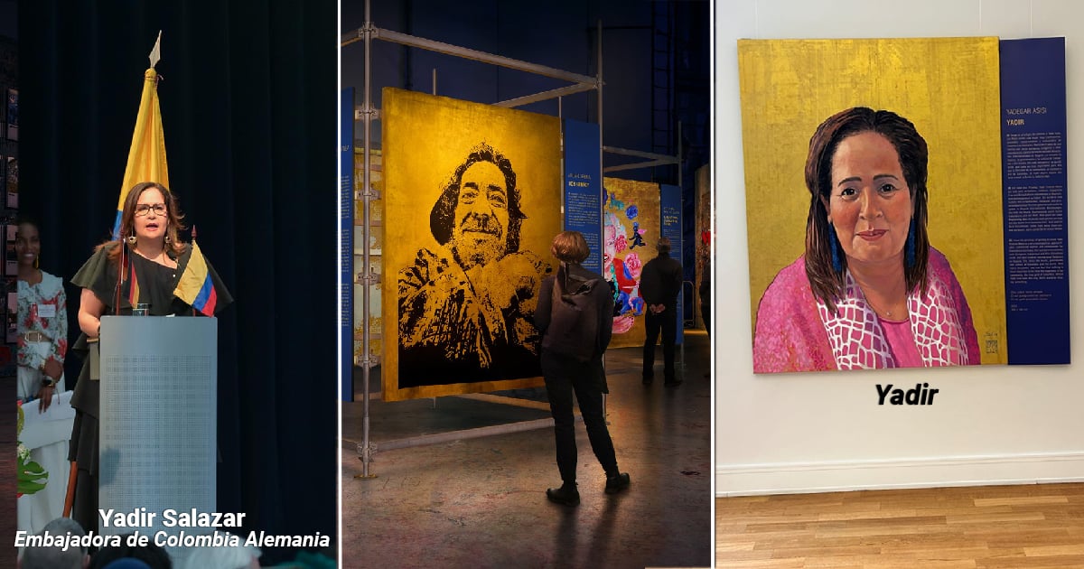 El mega retrato de la embajadora de Colombia en Alemania que pagó el Estado y adorna la entrada embajada en Berlín El mega retrato de la embajadora de Colombia en Alemania que pagó el Estado y adorna la entrada embajada en Berlín