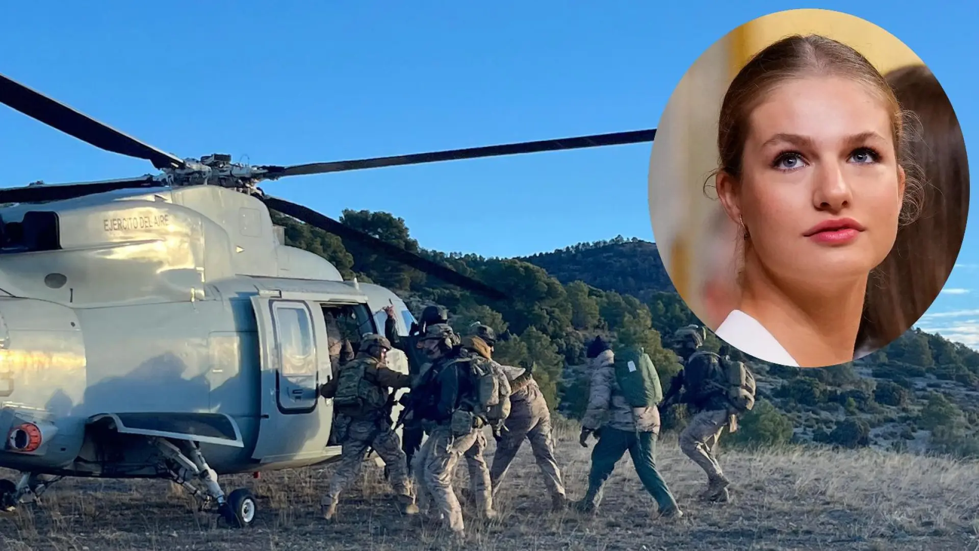 La princesa Leonor pone en práctica técnicas de supervivencia, evasión y extracción en escenarios hostiles La princesa Leonor pone en práctica técnicas de supervivencia, evasión y extracción en escenarios hostiles