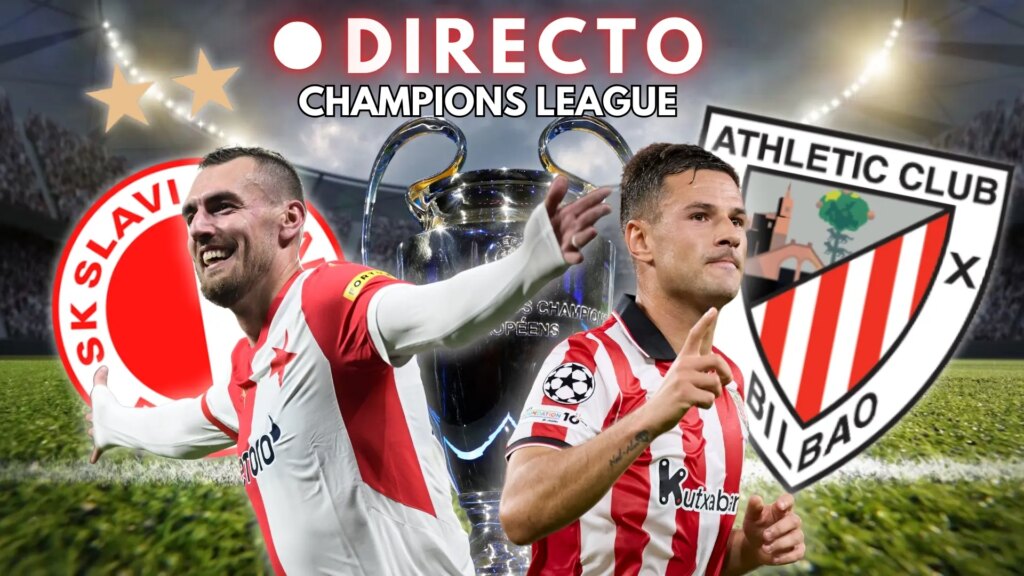 Slavia Praga – Athletic Club de la Champions League, en directo