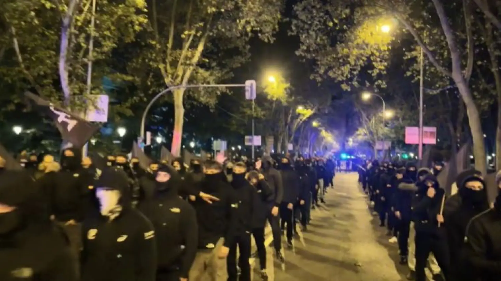 Tres detenidos en la manifestación neonazi de Núcleo Nacional frente al Congreso de los Diputados Tres detenidos en la manifestación neonazi de Núcleo Nacional frente al Congreso de los Diputados